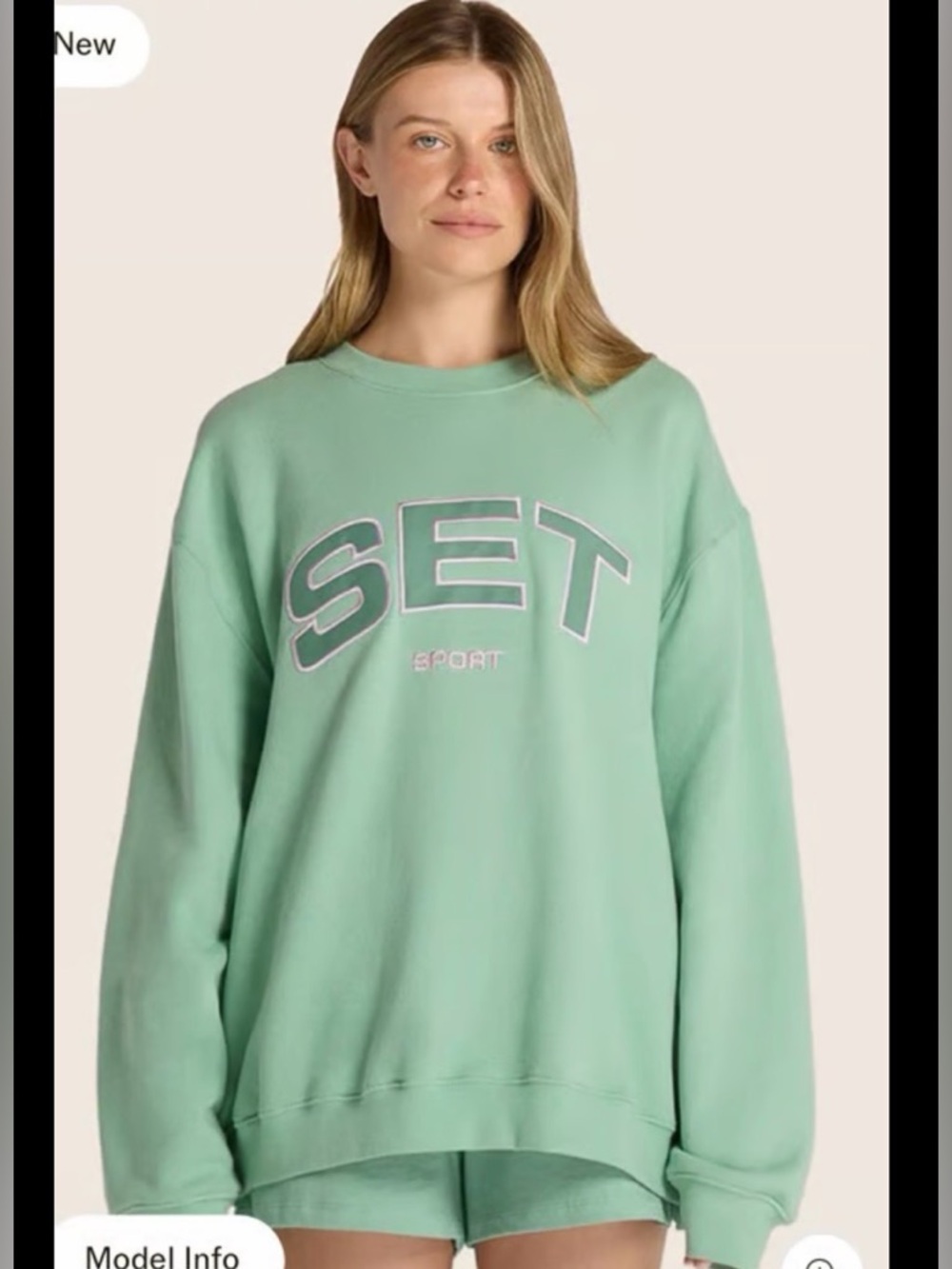 SET Active Mint Green Crewneck Sweatshirt